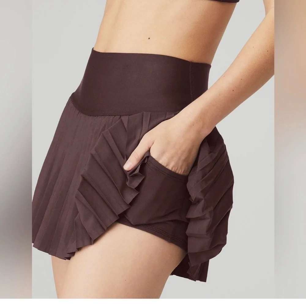 ALO Yoga Dark Brown Raisin Mini Skirt